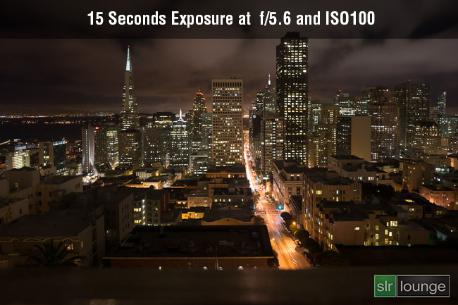 Slow shutter speed at ISO100