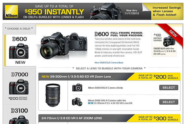 nikon dslr camera price list