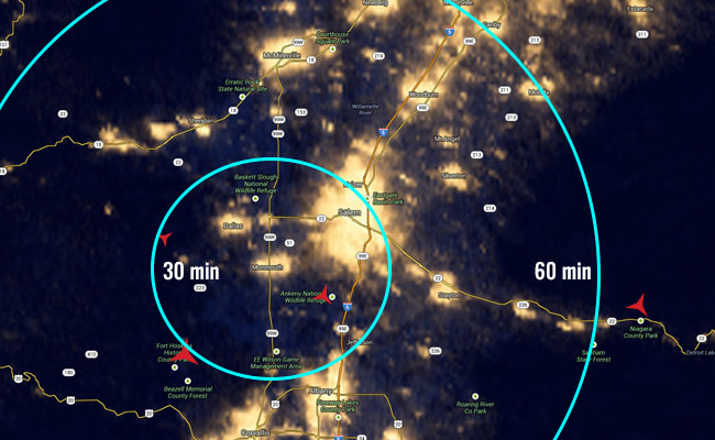 How to find the best locations in your area for shooting the night sky