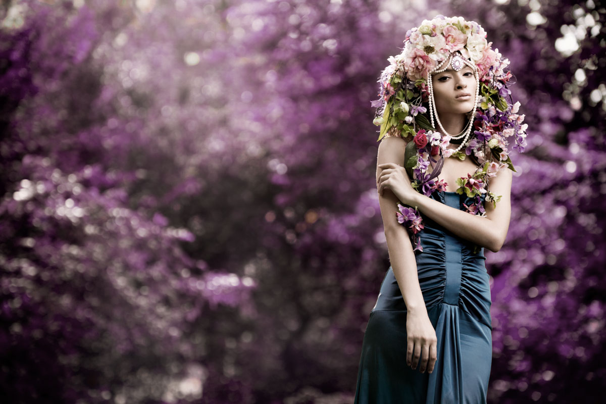 How to Master Location Lighting: Floral Goddess Portrait by Lindsay Adler