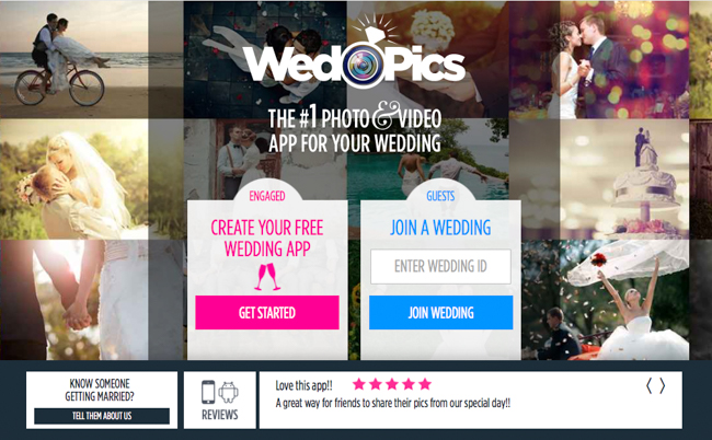 WedPics | The Wedding App For Sharing Photos