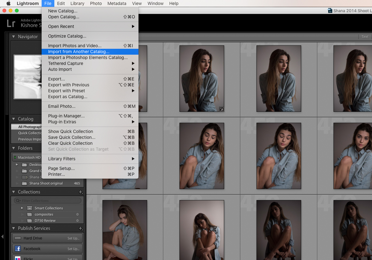 How To Move Images From One Lightroom Catalogue To Another