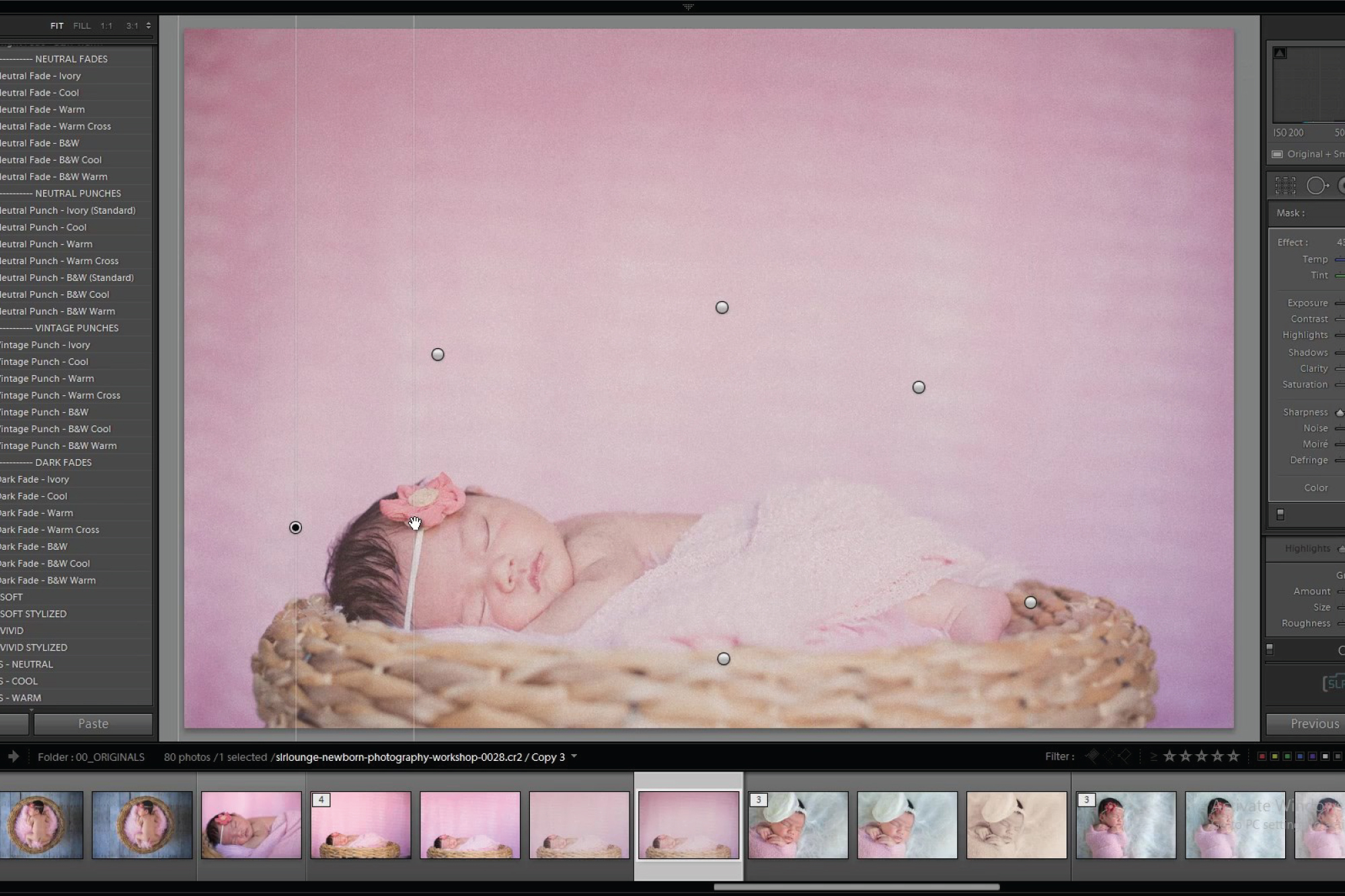 Newborn Photography Workshop: Dark Fade Color