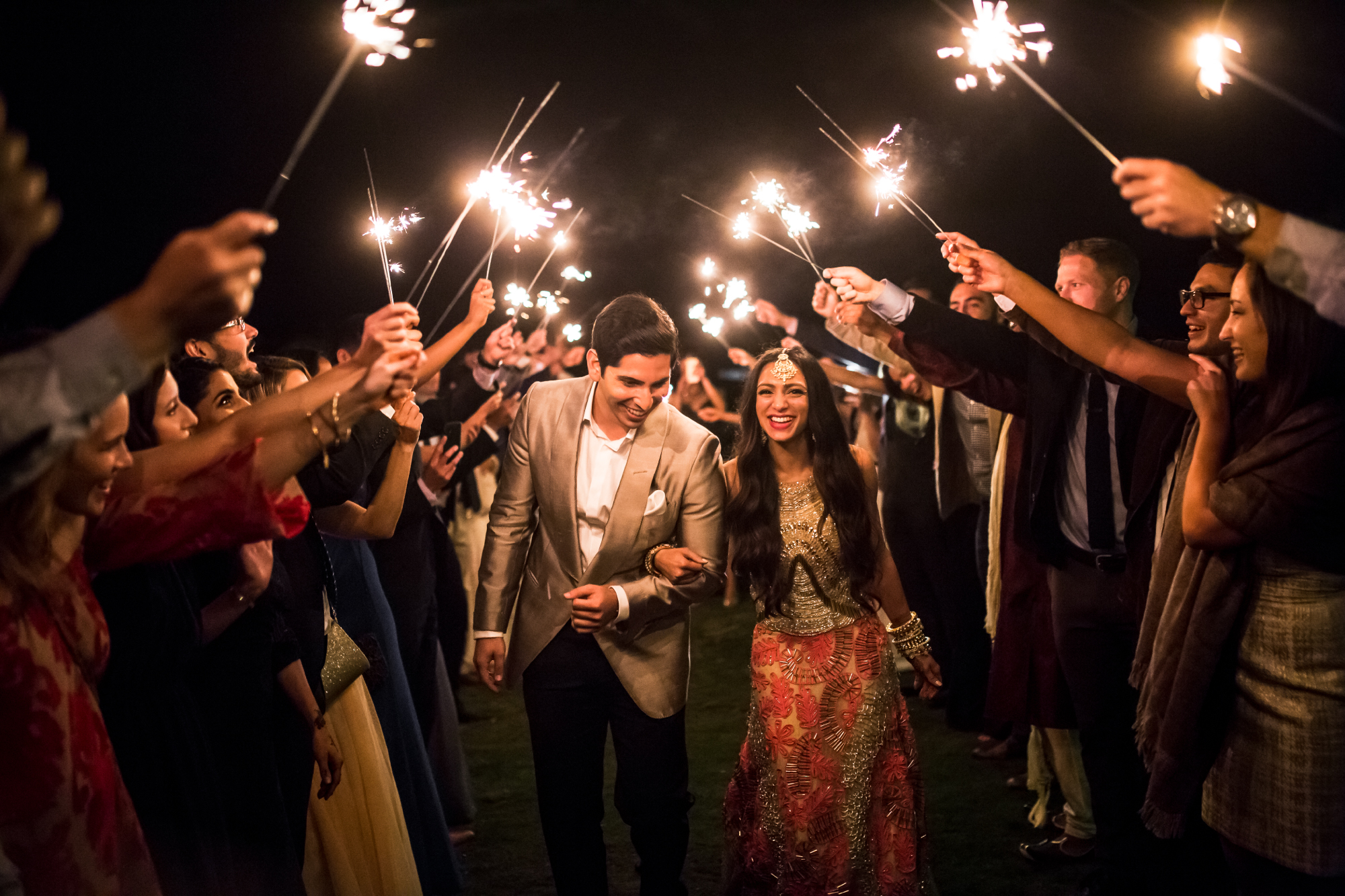 sparkler exit wedding camera settings