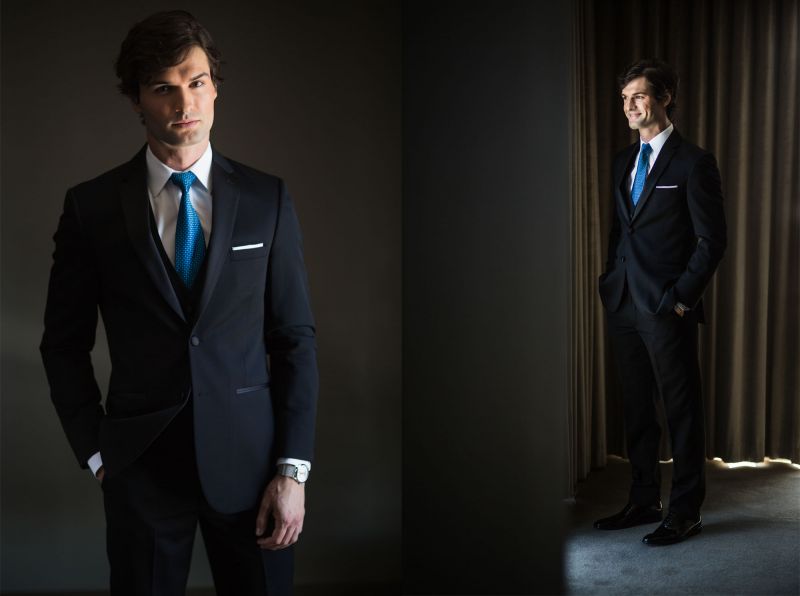 Portrait of a handsome young man in formal fancy suit posing on Stock Photo  by ©ASphoto777 169631302