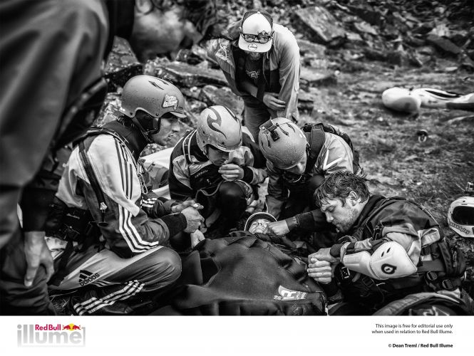 Photographer: Dean Treml Red Bull Illume 2016 Category: Spirit Athletes: Josh Neilson, Barnaby Prees, Sam Sutton, Tim Pickering, Ben Brown, Jamie Sutton and Jared Seiler Location: Storulfossen, Norway