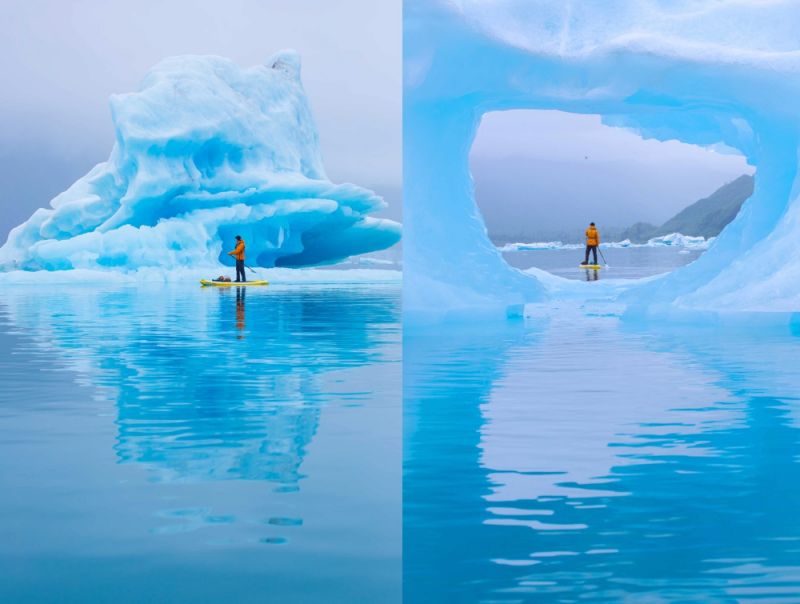 Alaska Bear Glacier Lagoon Paddleboarding Adventure