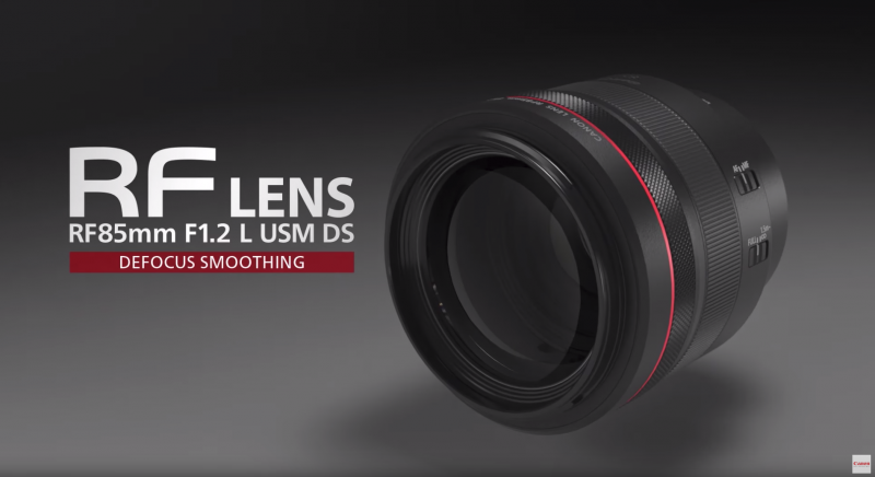 Canon RF 85mm F1.2 L USM DS lens Defocus Smoothing