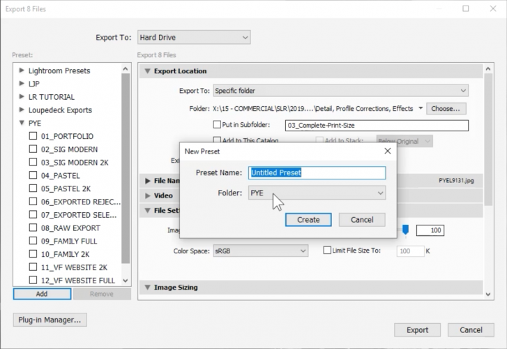 best export settings for lightroom