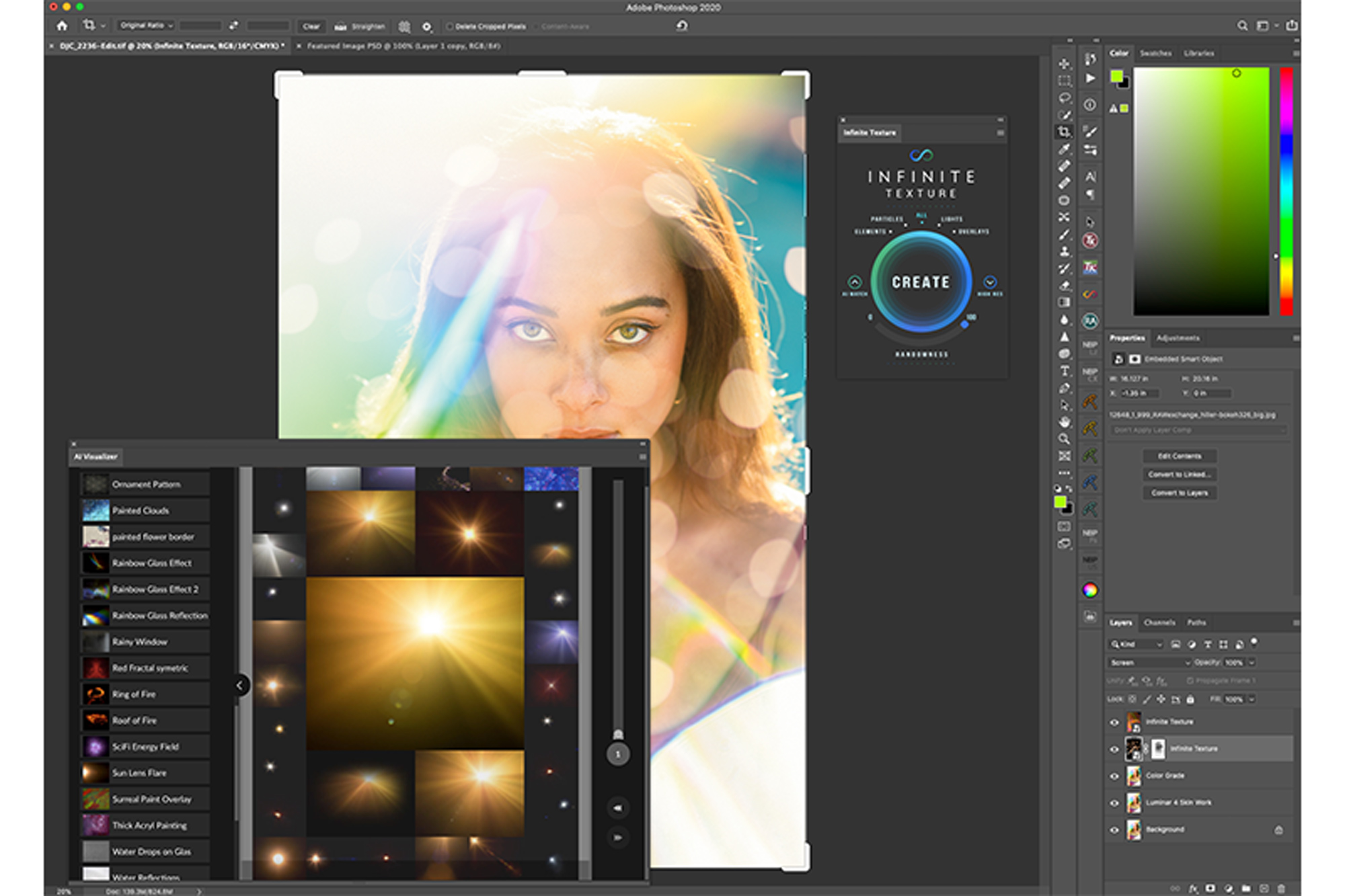 Add A Creative Flair To Your Images With The Infinite Texture Panel