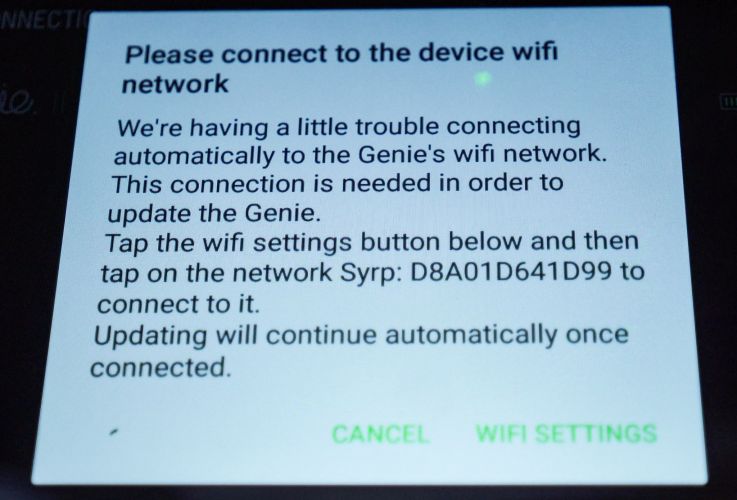 Syrp Genie II Firmware Update Required Internet Connection