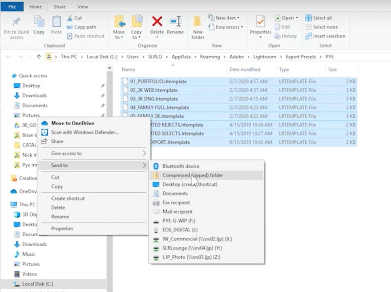 Right click and make selections copy
