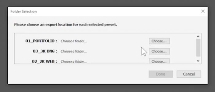 Use multiple export presets at once to save more time copy