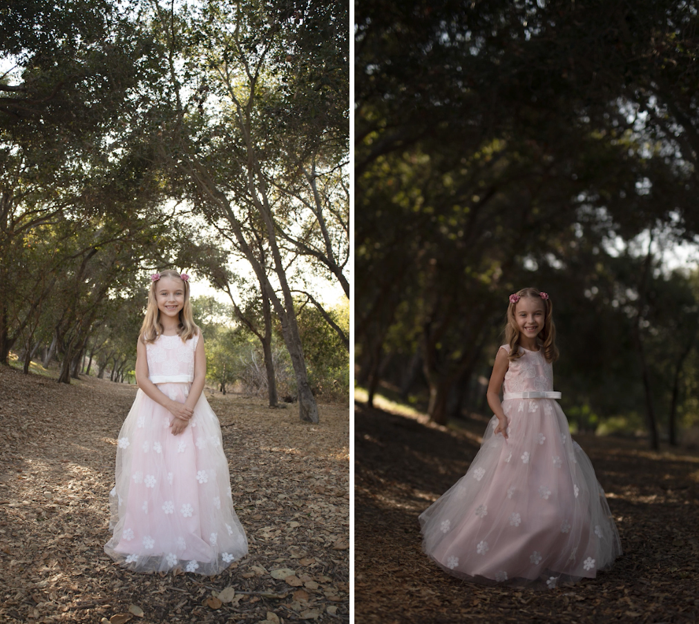 create moody autumn portrait Final before after