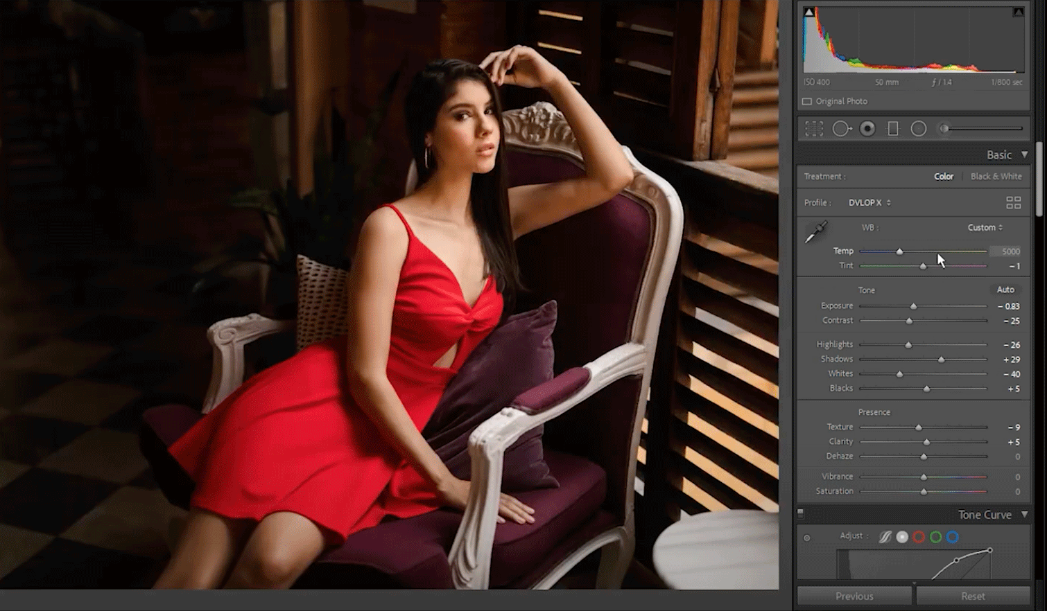 Before After chiaroscuro lighting edit lightroom