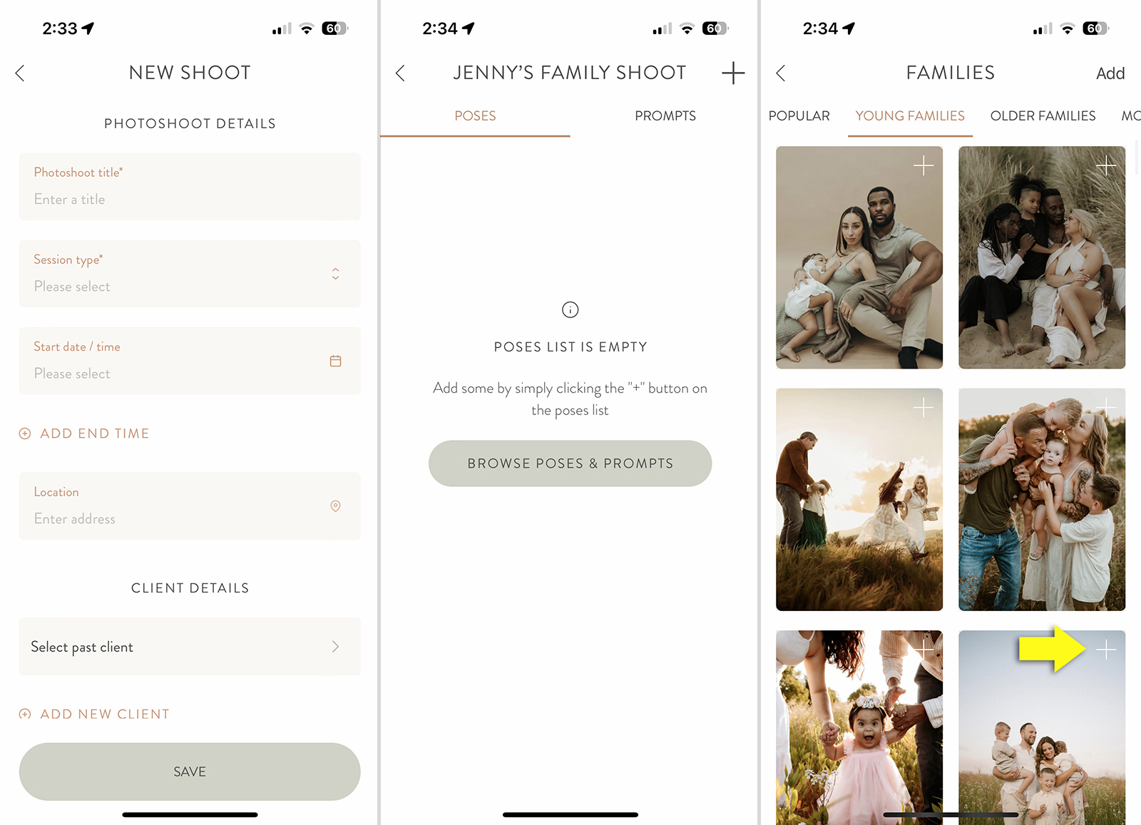 Unscripted App for Photographers updated schedule
