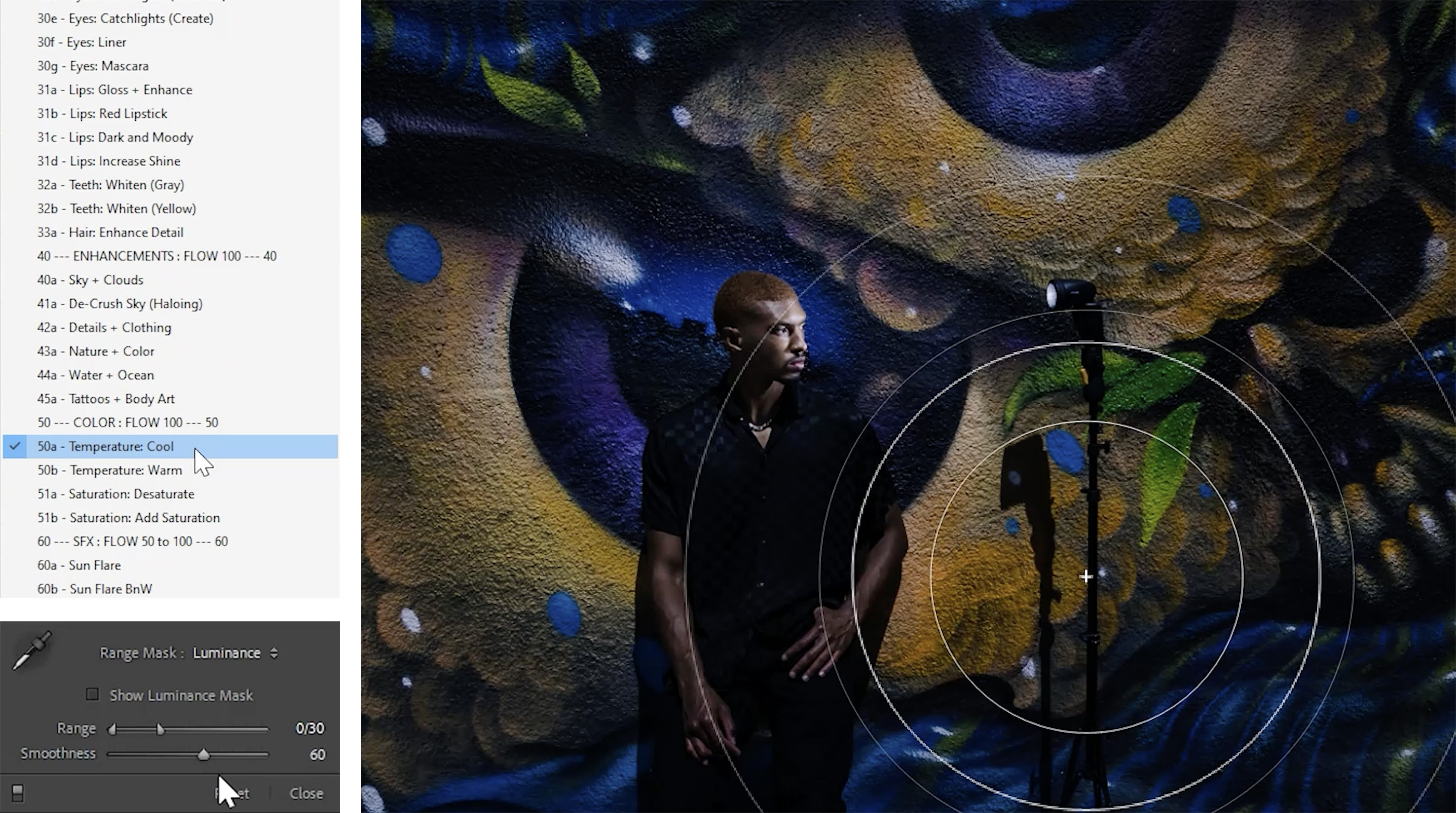 Dramatic Portraits With a Mural Using External Camera Flash