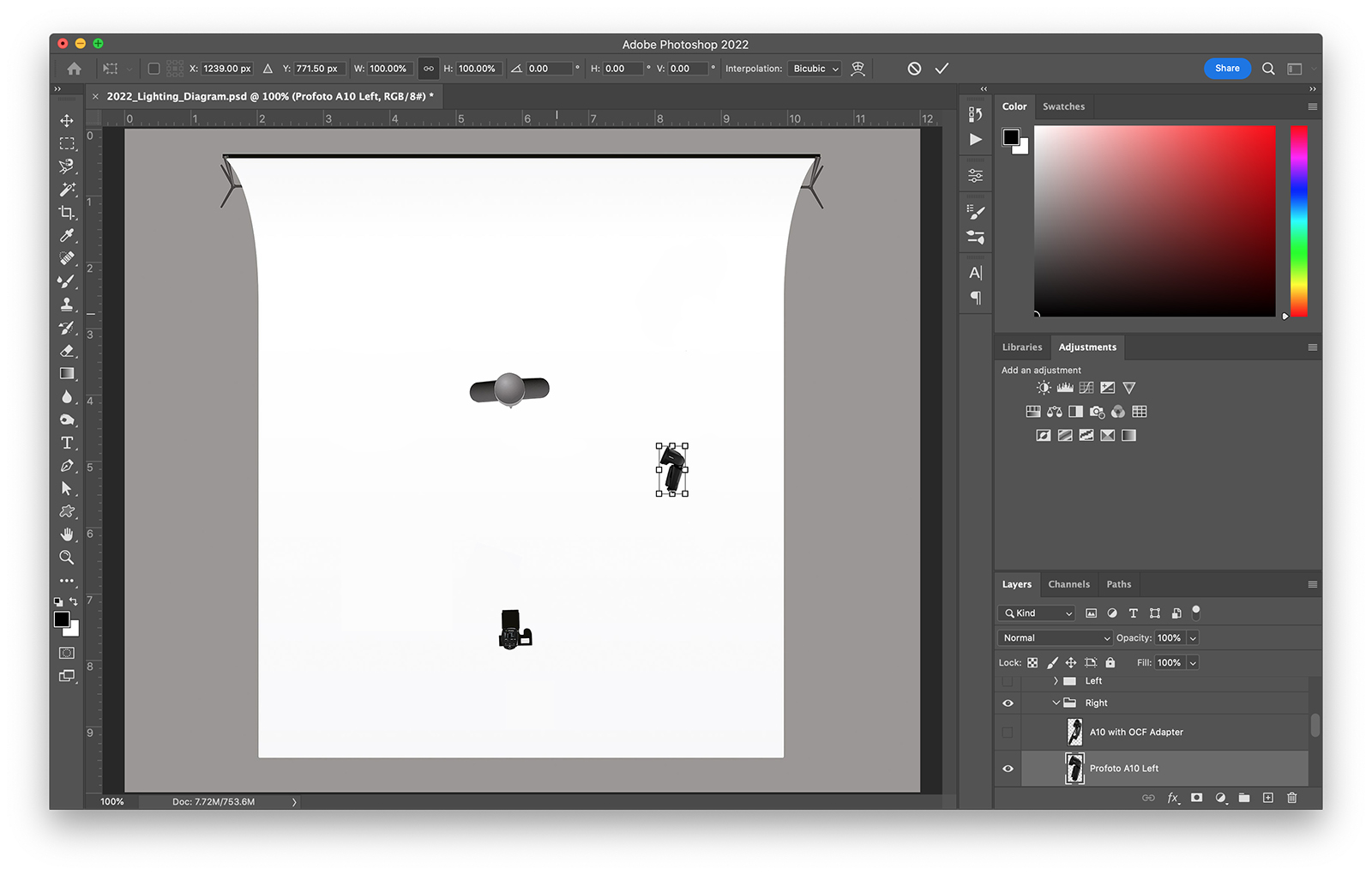 PSD file for Profoto Site