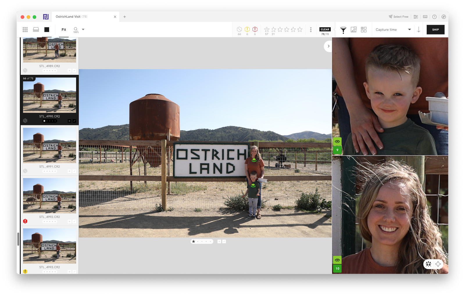 narrative select app closeup panel