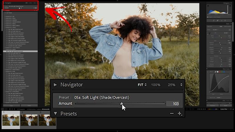 lightroom features slider tool