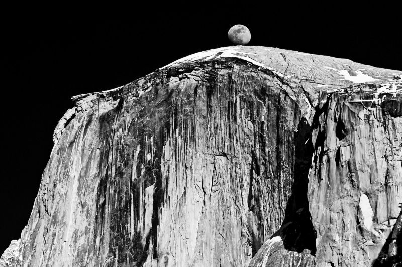 Yosemite National Park Half Dome Moonrise