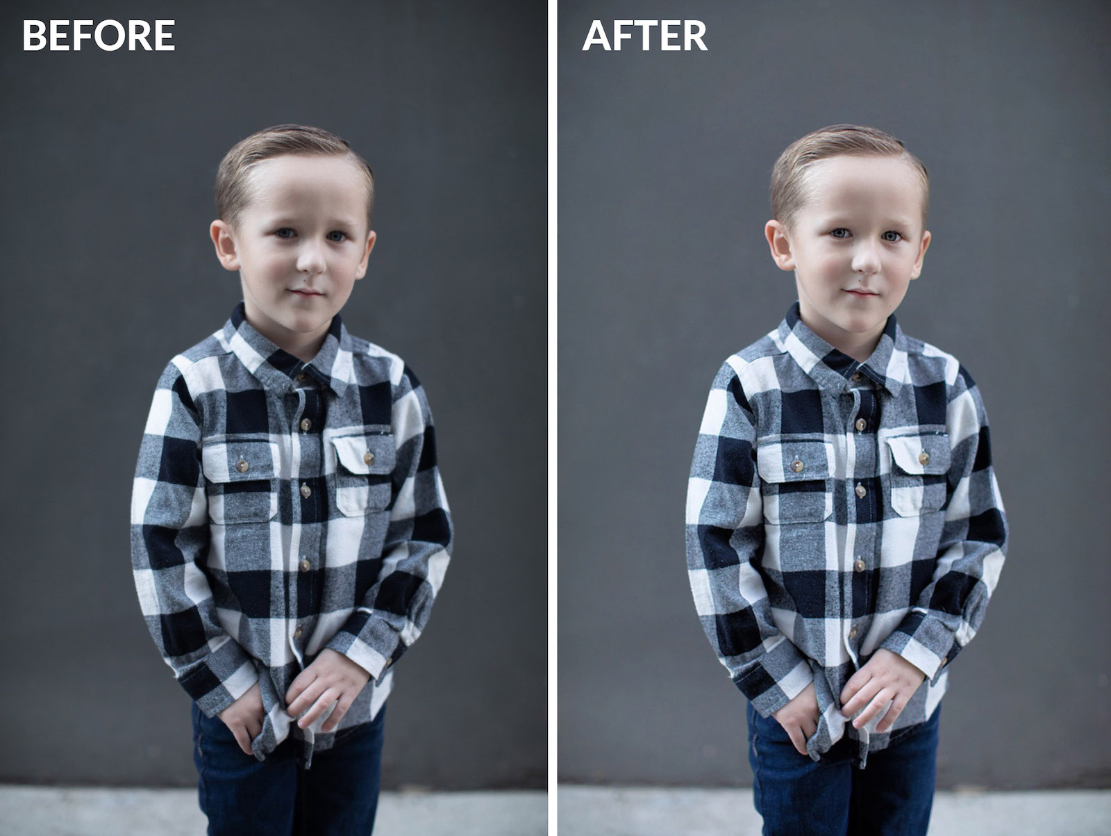 zno retoucher photo editing service Before and after edit with Perfectly Clear