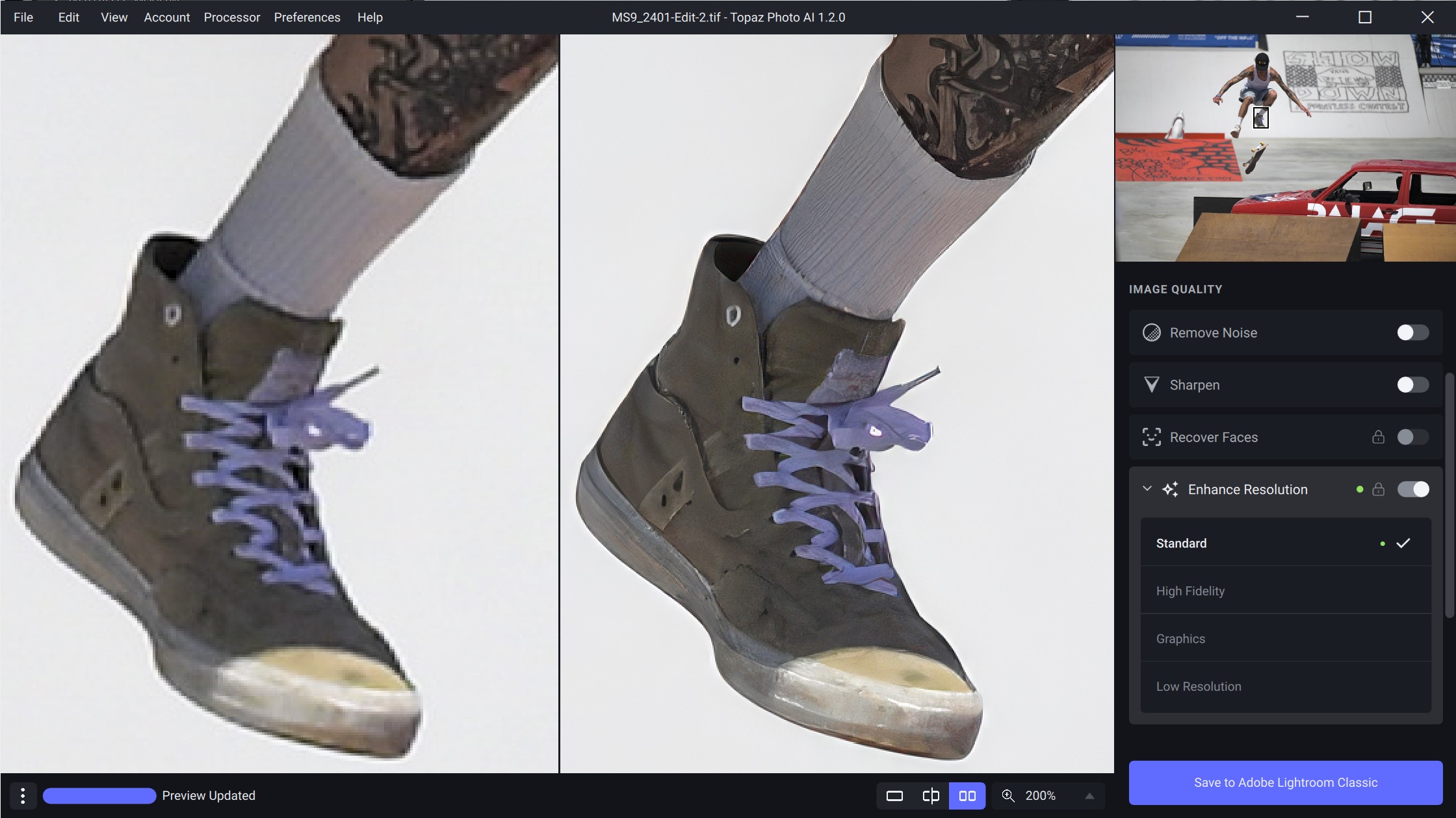 high megapixel enlargement with topaz photo ai