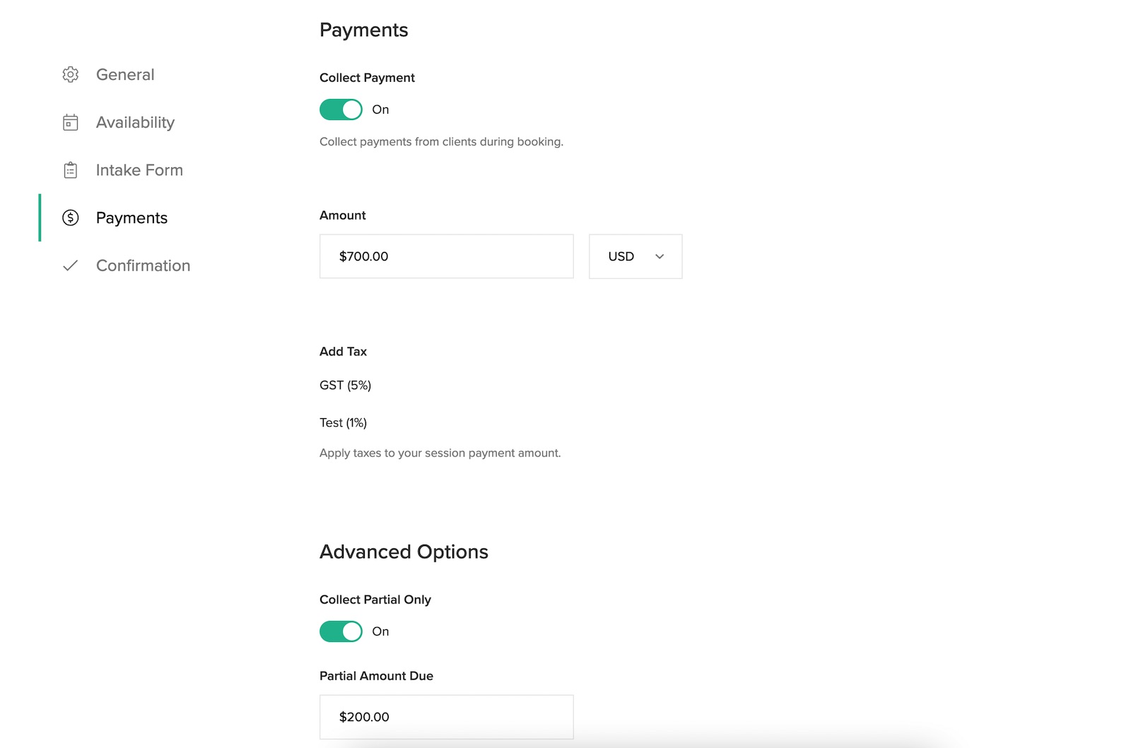 Pixieset's new booking & scheduling features for payment setups