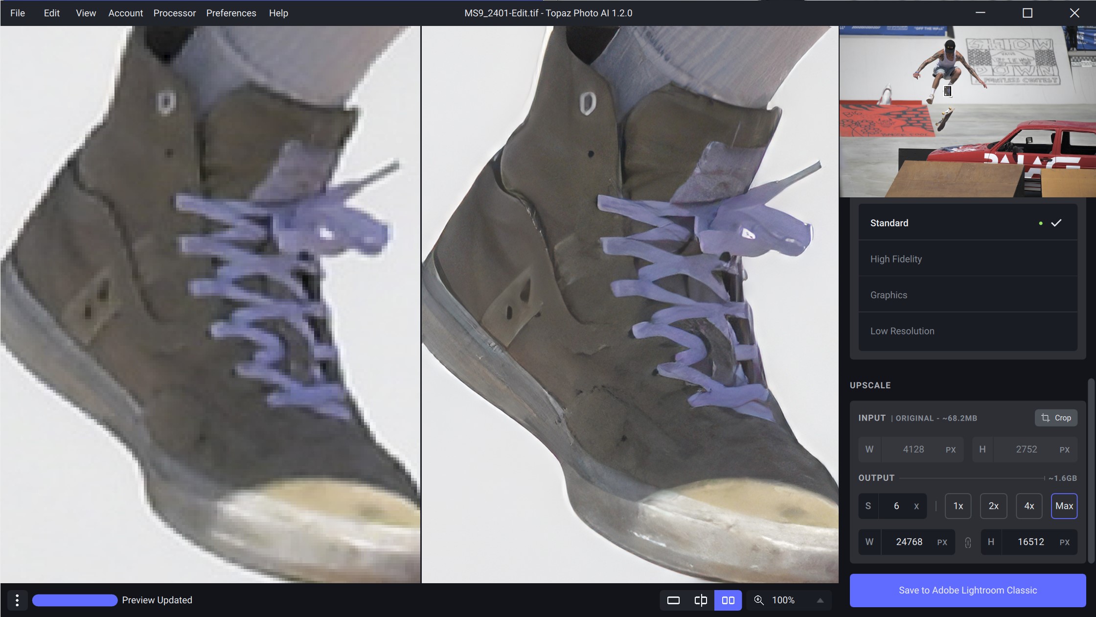 topaz photo ai upscale