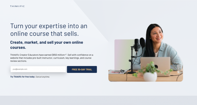 thinkific online course platform