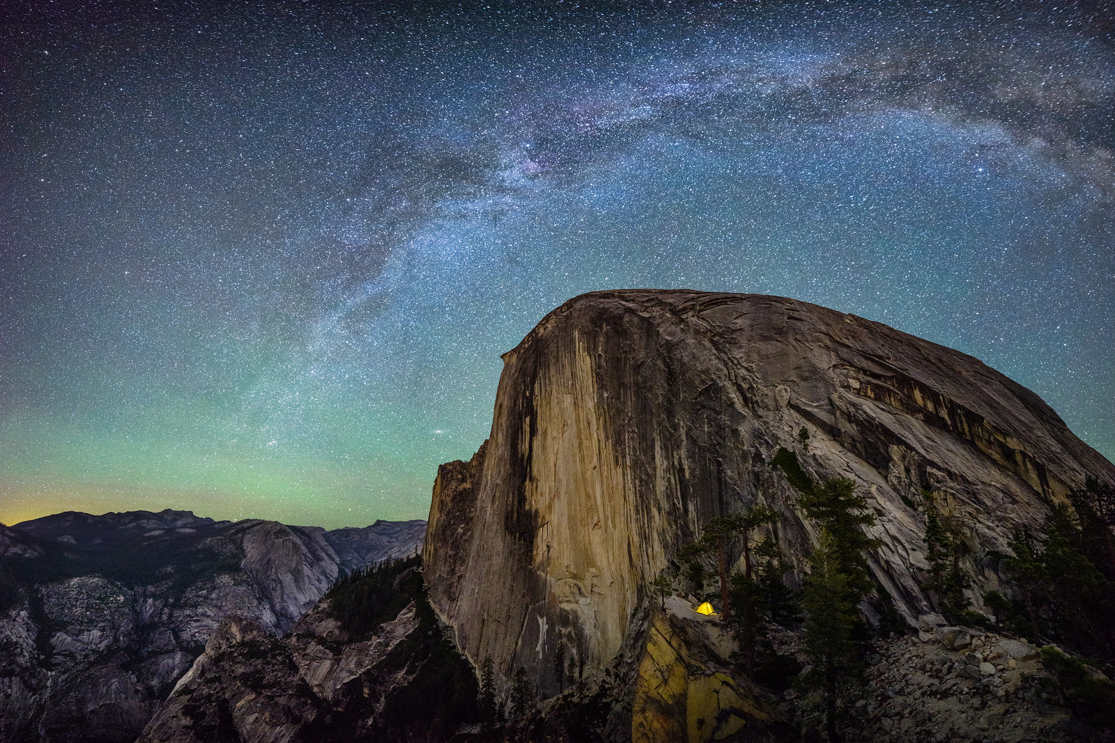 Diving Board Half Dome Milky Way 1 X3