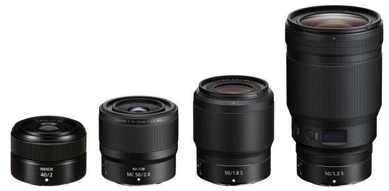 Nikon z 50mm prime variety options