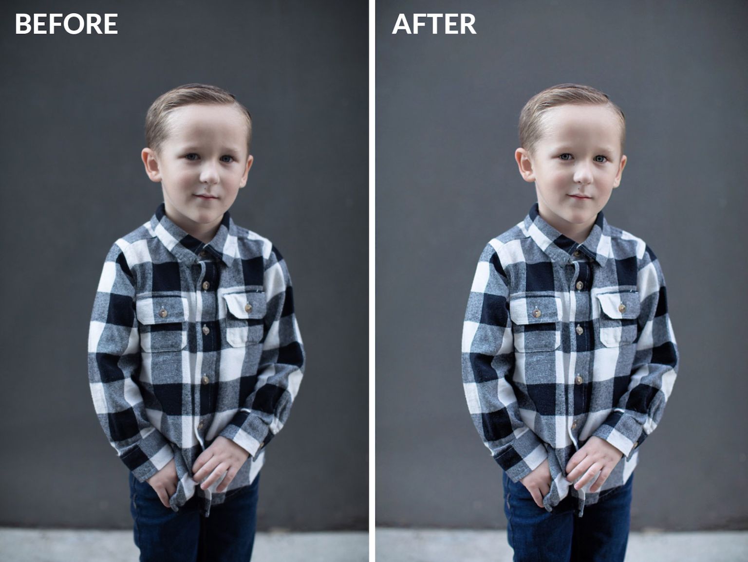 before and after edits