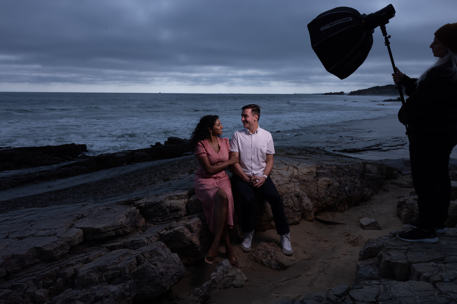 Orange CTO gel with white balance adjusted from 6000K to 4300K to correct skin tones for creative color effects