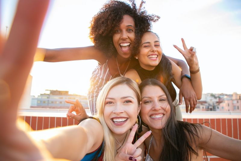 best friends teenage girls together having fun, posing emotional on white  background, besties happy smiling, lifestyle real people concept close up.  m Stock Photo - Alamy