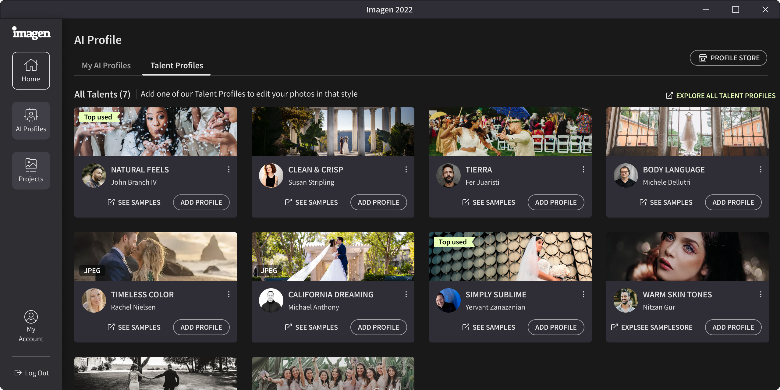 Imagen Talent Profiles