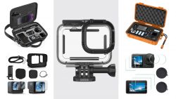 assortment of action camera protectors