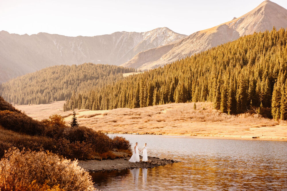 couple on the shoreline