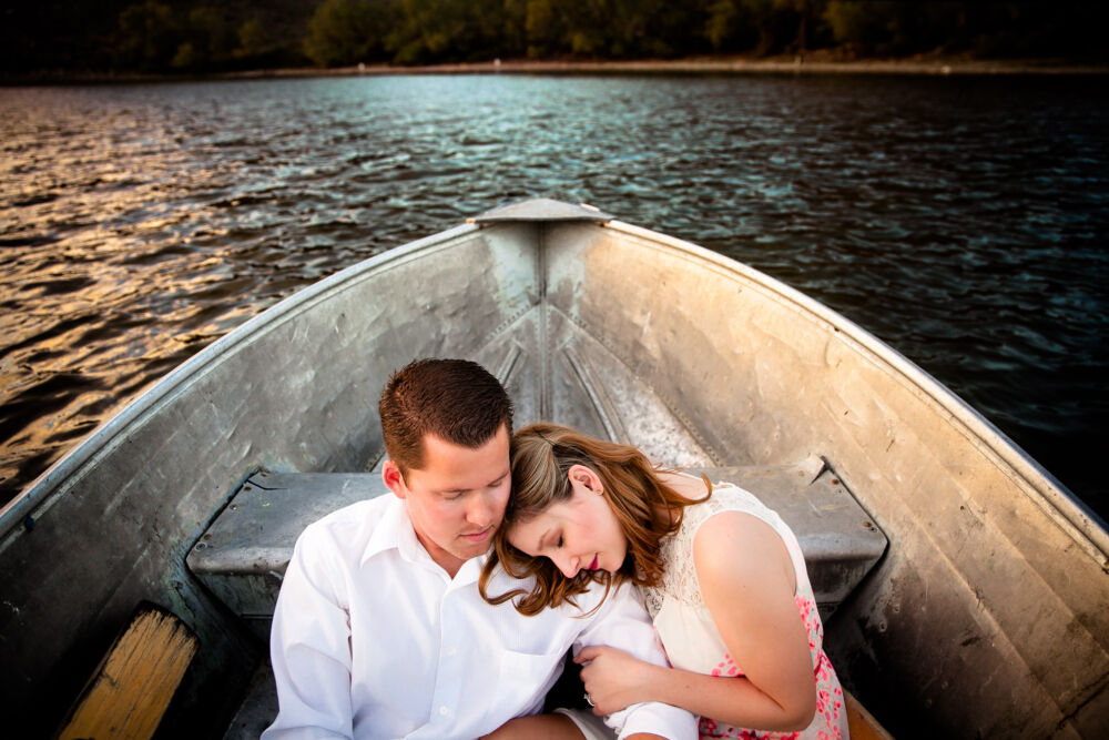 couple in a boat