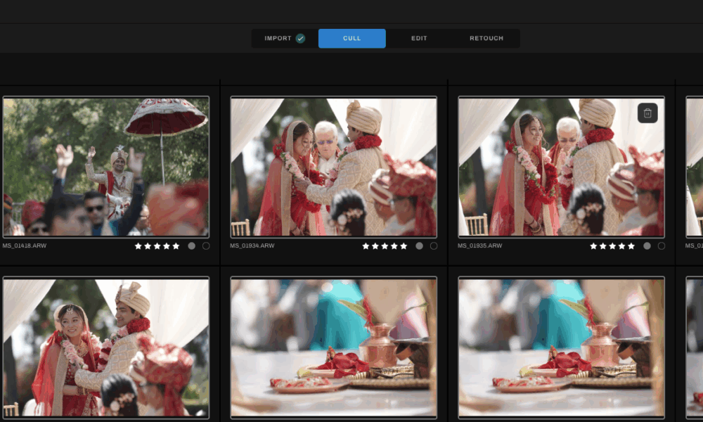 Hindu wedding expamples to illustrate Aftershoot AI Workflow
