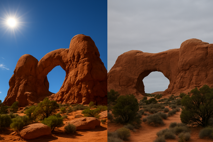 Example of a contrast image in photography