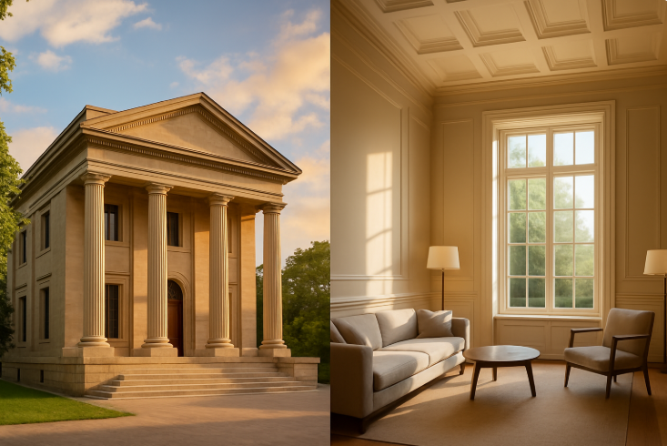 Two types of architectural photography