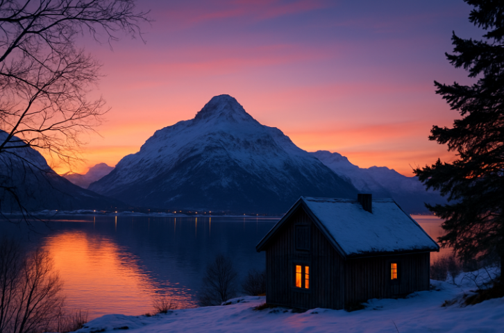 Focusing on composition in blue hour photography