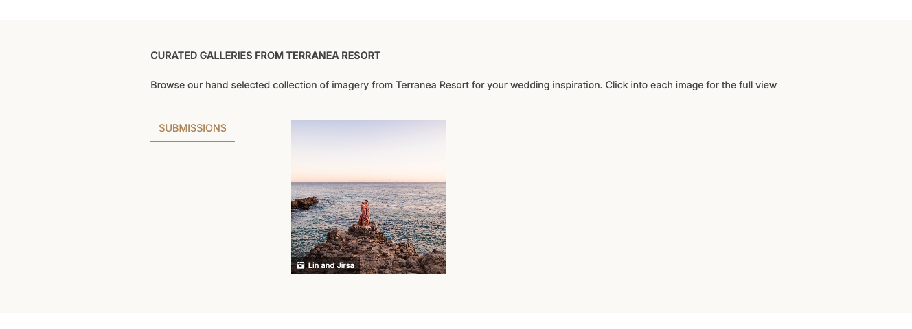 Wedding Maps venue page showing photographer image submissions with link credits